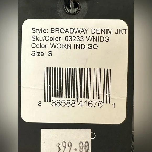 Brixton NWT Broadway Denim Jacket Size Small Slightly Cropped Women’s - Picture 4 of 4